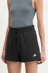 adidas rövidnadrág Essentials női, fekete, sima, magas derekú, JC5925 - fekete XL