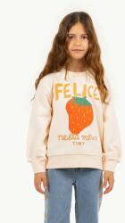 Tinycottons gyerek melegítőfelső pamutból NELLA NATURA GRAPHIC SWEATSHIRT bézs, nyomott mintás, SS25-100 - bézs 128