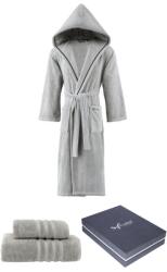 Soft Cotton STRIPE uniszex fürdőköpeny + törölköző + fürdőlepedő + box S + törölköző + fürdőlepedő + box Szürke / Grey