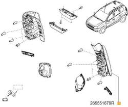 Original Renault Lampa spate ORIGINAL RENAULT 265551679R (265551679R)