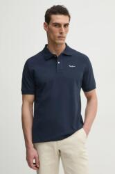 Pepe Jeans pamut póló ESSENTIAL POLO CONTRAST LOGO sötétkék, férfi, sima, PM542298 - sötétkék M