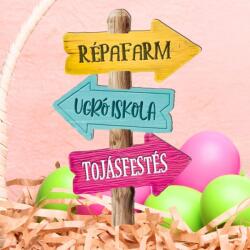  Nyomtatott dekorkarton - Húsvéti útjelző tábla 2db - kosarbolt