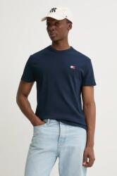 Tommy Jeans pamut póló sötétkék, férfi, sima, DM0DM20322 - sötétkék XL