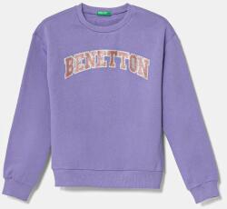 Benetton gyerek melegítőfelső pamutból lila, nyomott mintás, 3J68C10MX - lila 140