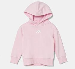 Adidas gyerek felső rózsaszín, nyomott mintás, kapucnis, JC9756 - rózsaszín 128
