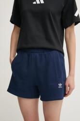 adidas Originals rövidnadrág Essential női, sötétkék, sima, magas derekú, JC8976 - sötétkék S