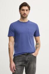 United Colors of Benetton pamut póló sötétkék, férfi, sima, 3BL0U10A8 - sötétkék XL - answear - 7 390 Ft