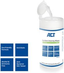 ACT Nedves törlőkendő 100db-os dobozos ACT (AC9515)
