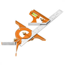 Neo Tools Profi szögmérő, derékszög és vonalzó, rozsdamentes-alu 30cm (72-120) - storeplace