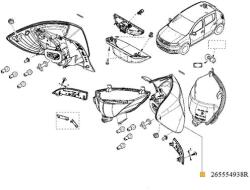 Original Renault Lampa spate ORIGINAL RENAULT 265554938R (265554938R)