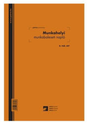 Munkahelyi munkabaleseti napló 24 lapos füzet A/4 álló B. VALL. 347 - delfinbuvar