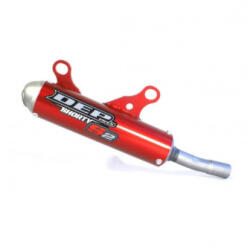 DEP PIPES SILENCER GG MC 125 2021- ON / HVA TC 125 19-ON / KTM 125/150 SX 19-ON SHORTY (FS) (RED) DEPG2119 (DEPG2119)