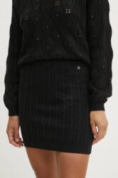 Guess szoknya gyapjú keverékből SIENNA fekete, mini, egyenes, W5RD0L Z37L1 - fekete XL
