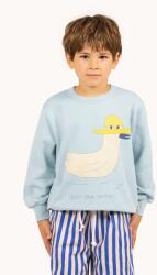 Tinycottons gyerek melegítőfelső pamutból DUCK GRAPHIC SWEATSHIRT nyomott mintás, SS25-101 - kék 140