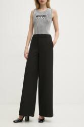 Moschino Jeans nadrág női, fekete, magas derekú széles, 0339 3225 - fekete 40
