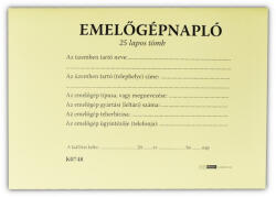 Emelőgépnapló 24 lapos A/5 fekvő D. E. 938 - delfinbuvar