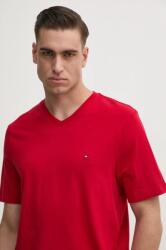 Tommy Hilfiger pamut póló piros, férfi, sima, MW0MW39249 - piros M