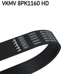 SKF Curea transmisie cu caneluri SKF VKMV 8PK1160 HD - fixbox