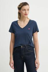 Levi's pamut póló LSE_PERFECT VNECK női, sötétkék, A3170 - sötétkék XS