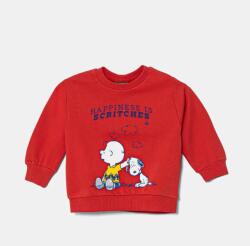 Benetton gyerek melegítőfelső pamutból x Snoopy piros, nyomott mintás, 3PQMG10IA - piros 90