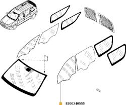 Original Renault Geam lateral ORIGINAL RENAULT 8200240555 (8200240555)