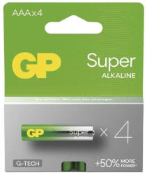 GP Batteries AAA Alkáli Elem 4db/csomag (B01114)