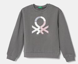 Benetton gyerek melegítőfelső pamutból szürke, nyomott mintás, 3J68C10MX - szürke 150