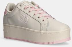 Tommy Hilfiger bőr sportcipő TJW FLATFORM ESS fekete, EN0EN02518 - bézs Női 41