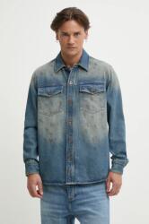 HUGO Blue farmering férfi, galléros, sötétkék, regular, 50534187 - sötétkék L