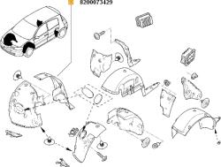 Original Renault carenaj, cpasaj roata ORIGINAL RENAULT 82 00 073 429