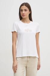 Alpha Industries pamut póló Crystal T Wmn női, fehér, 136063 - fehér L