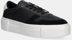 Calvin Klein bőr sportcipő FF CUPSOLE LACE UP - LTH MIX fekete, HW0HW02409 - fekete Női 40