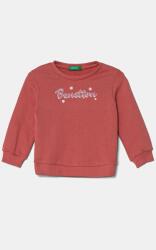 Benetton gyerek melegítőfelső pamutból rózsaszín, nyomott mintás, 3J70G10HX - rózsaszín 82 - answear - 6 590 Ft