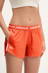 Under Armour edzős rövidnadrág Tech Play narancssárga, nyomott mintás, közepes derékmagasságú, 1389882 - narancssárga M