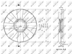 NRF Paleta ventilator, racire motor NRF 49802 - fixbox