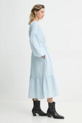 Levi's pamut ruha JOLENE LS MAXI DRESS midi, harang alakú, 001HS - kék S