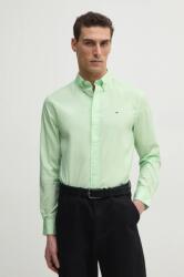 Tommy Hilfiger pamut ing férfi, legombolt galléros, zöld, regular, MW0MW37550 - zöld S