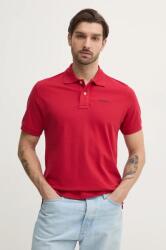 Pepe Jeans pamut póló ESSENTIAL POLO CONTRAST LOGO piros, férfi, sima, PM542298 - piros XXL