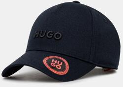 HUGO pamut baseball sapka sötétkék, nyomott mintás, 50533410 - sötétkék Univerzális méret - answear - 17 990 Ft