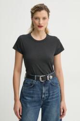rag & bone pamut póló női, fekete, W272C32CH - fekete L