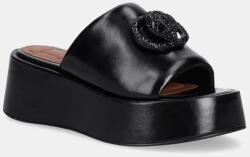 Kurt Geiger London bőr papucs Chelsea Flatform Mule Dr fekete, női, platformos, 3940900109 - fekete Női 40