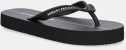 Armani Exchange flip-flop fekete, női, lapos talpú, XDQ010 XV700 N642 - fekete Női 36