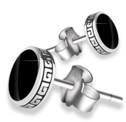 CCO - CRM diversity Set cercei argintii, CRM, pentru barbati, rotunzi, 8mm (185)