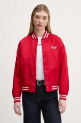 Guess Jeans bomber dzseki női, piros, átmeneti, oversize, W5RL43 WHAA2 - piros XL
