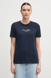 Tommy Hilfiger pamut póló női, sötétkék, WW0WW45428 - sötétkék L