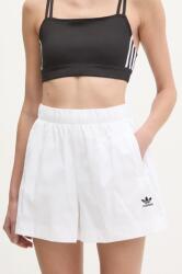 adidas Originals rövidnadrág Essential női, fehér, sima, közepes derékmagasságú, JD1510 - fehér L