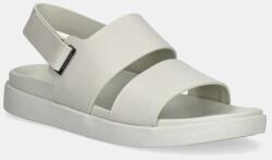 Calvin Klein bőr szandál FLAT ADJ SANDAL EYELET szürke, női, HW0HW02488 - szürke Női 38