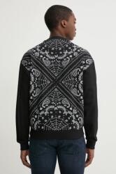 HUGO BOSS pamut melegítőfelső fekete, férfi, nyomott mintás, 50532094 - fekete XXL - answear - 29 990 Ft