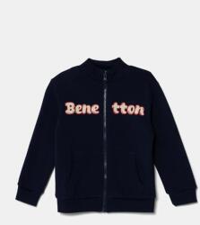 Benetton gyerek melegítőfelső pamutból sötétkék, nyomott mintás, 3J70G503M - sötétkék 104