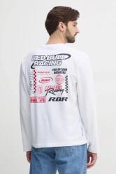 Red Bull Racing x Pepe Jeans hosszú ujjú SPEED LOGO LS TEE fehér, férfi, nyomott mintás, RM500013 - fehér S